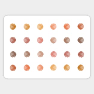 Russet Autumn / Fall Watercolor Dots Sticker
